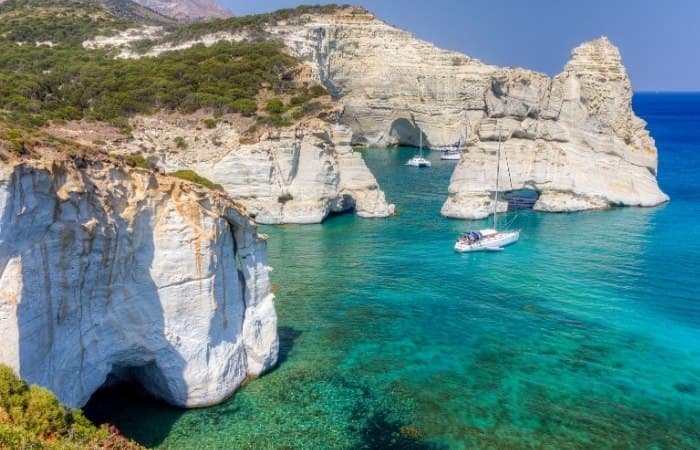 Playa de Kleftiki, Milos Kleftiki, Milos (Grecia)