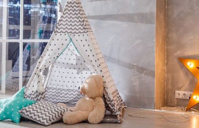 Decoración para el rincón de la calma Tipi para los niños