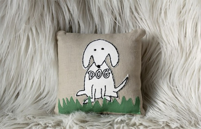 Almohadón con figura de perro almohadón de perro