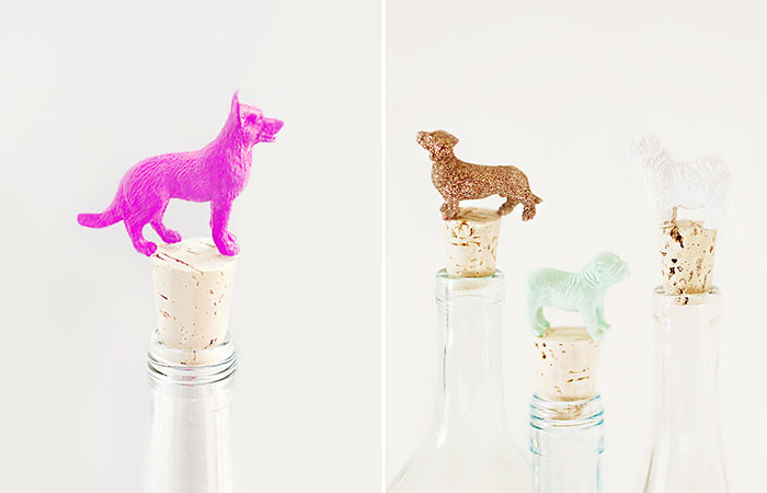 ideas para regalar a los amantes de los perros Tapones decorados con perros. Regalos para amantes de los perros