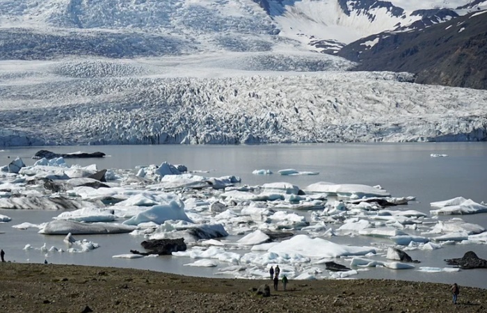 El glaciar Vatnajökull, el más famoso y grande del país Glaciar Vatnajökull en Islandia