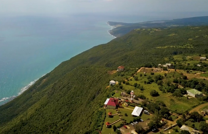 Vista aérea del faro Lover's Leap Faro Lover's Leap