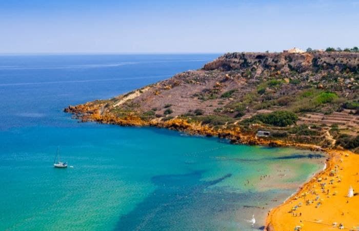 Playa Ramla Bay, Isla de Gozo, en Malta Ramla Bay, Isla de Gozo