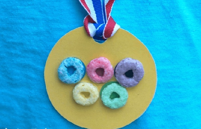 medalla de oro con aros de cereales medalla de oro fácil de hacer