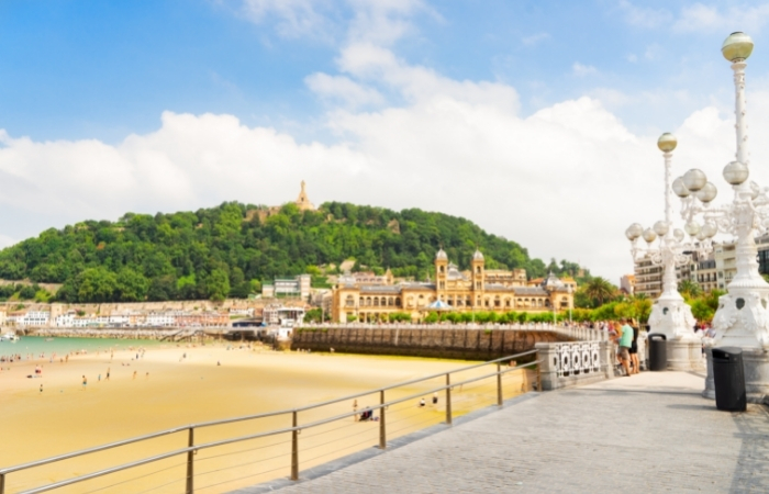 Playa de La Concha en San Sebastian, Guipúzcoa