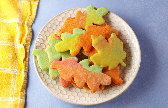 Galletas con forma de hoja Galletas con forma de hoja