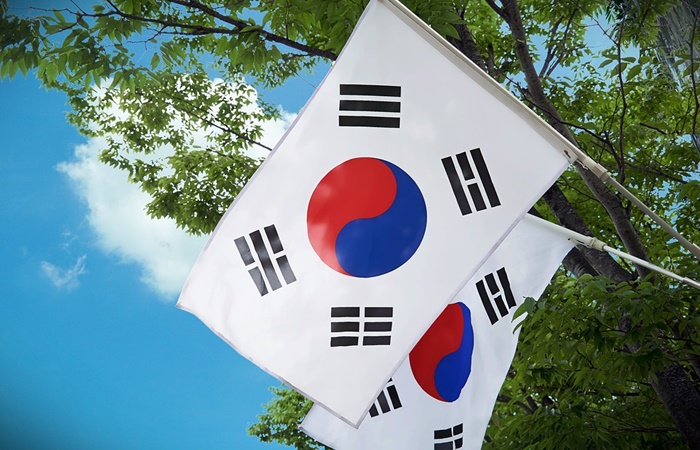 Bandera oficial de Corea del Sur Curiosidades de Corea del Sur: bandera nacional