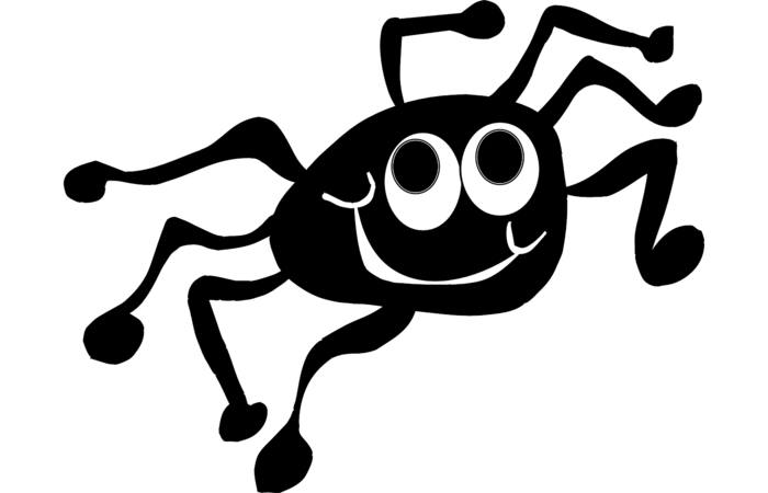 ilustración araña graciosa araña