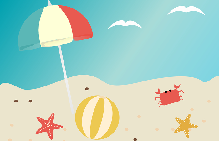 ilustración de playa arena