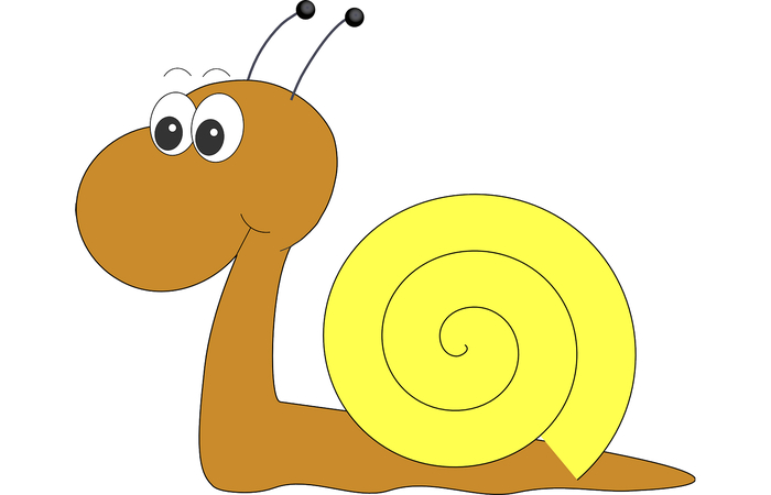 ilustración de caracol sonriente caracol