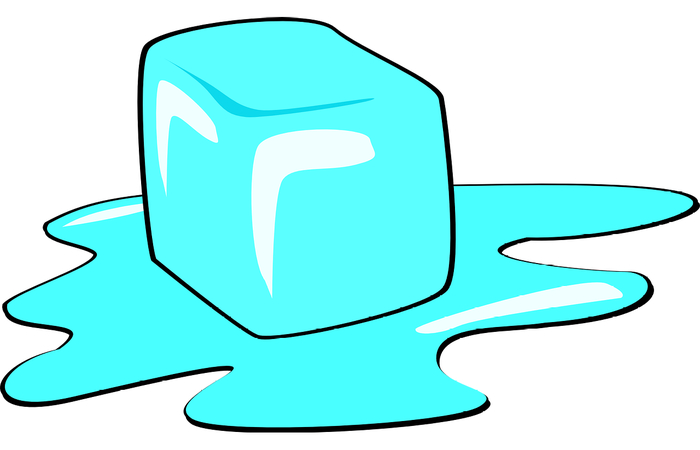ilustración de cubito de hielo derritiéndose cubito de hielo