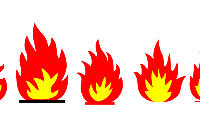 ilustración de llamas de fuego adivinanzas difíciles para niños: fuego