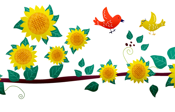 ilustración de girasoles adivinanzas fáciles para niños: girasol