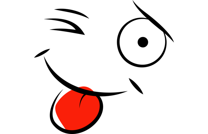 ilustración de cara sacando la lengua adivinanzas difíciles para niños: lengua