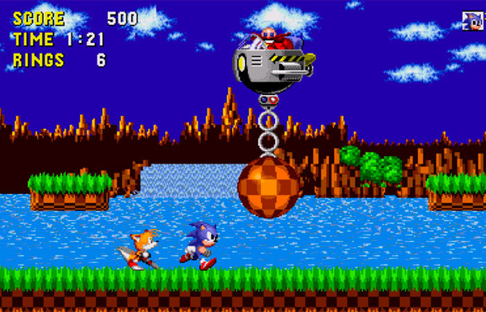 pantalla Sonic sonic,, pantalla del videojuego clásico