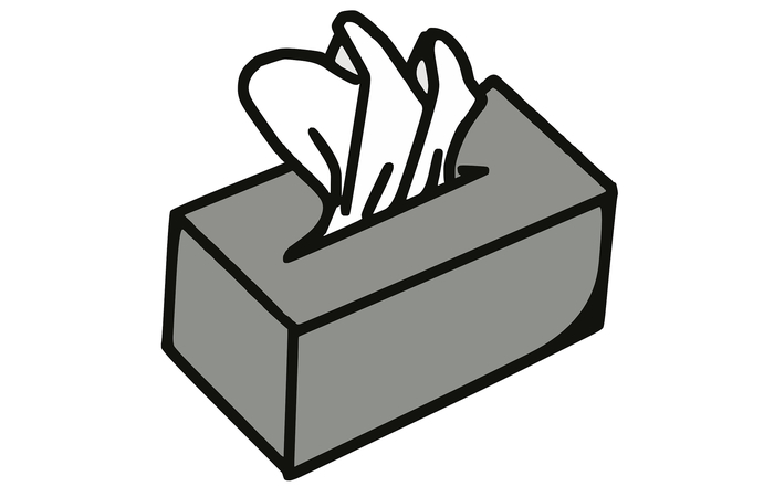 ilustración de caja de pañuelos pañuelo