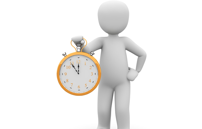 ilustración de figura sosteniendo un reloj adivinanzas difíciles para niños: reloj