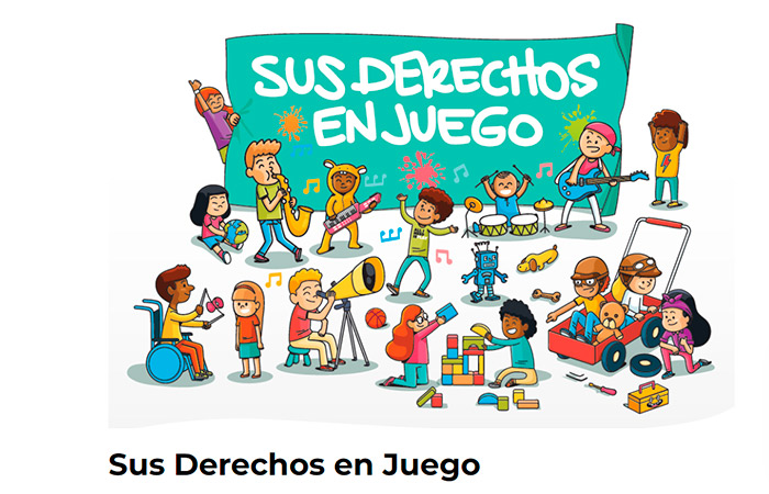 Cartel de la campaña solidaria de Cruz Roja: Sus derechos en juego Campaña de Navidad de Cruz Roja 'Sus derechos en juego'