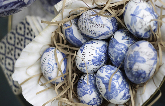 Huevos de Pascua con decoupage Decorar huevos de Pascua