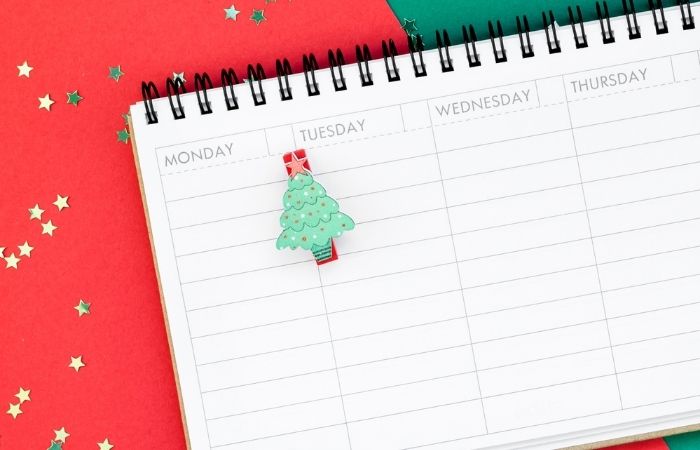 planes para diciembre preparar la agenda de navidad agenda con motivos navideños