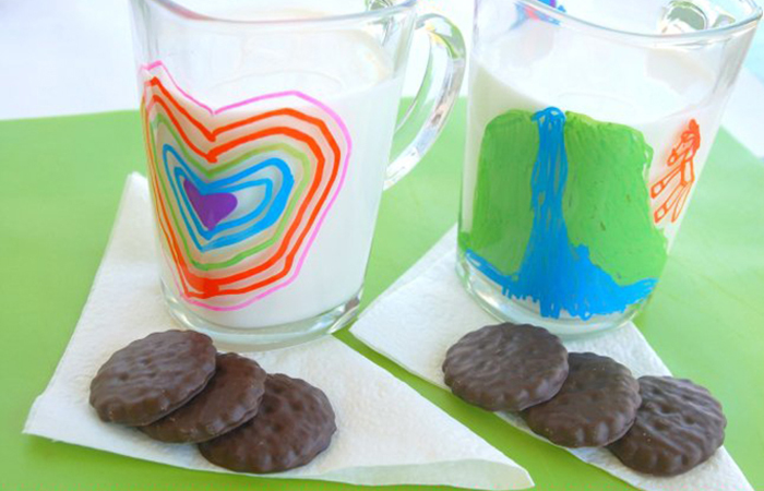 Tazas transparentes decoradas con dibujos infantiles tazas decoradas