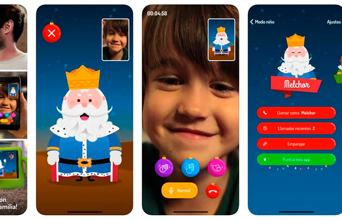 hablar con los Reyes Magos Papá Noel: videollamadas con los Reyes Magos