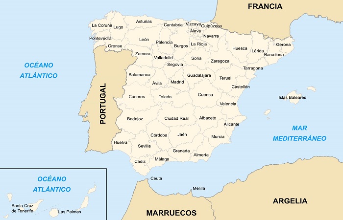 Estudiar las provincias por categorías por su situación en el mapa Aprender las provincias de menor a mayor dificultad