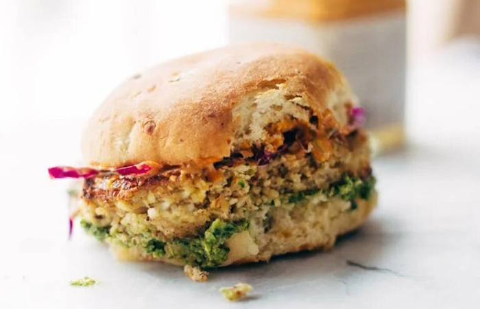 Receta de hamburguesa vegetal de coliflor Hamburguesa vegetal de coliflor