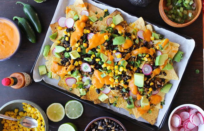 Receta de nachos de queso vegano Nachos de queso vegano