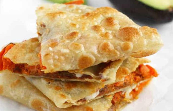 Receta de quesadillas con queso vegano Quesadillas con queso vegano