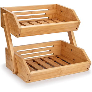decorar con bambú: cesta para frutas