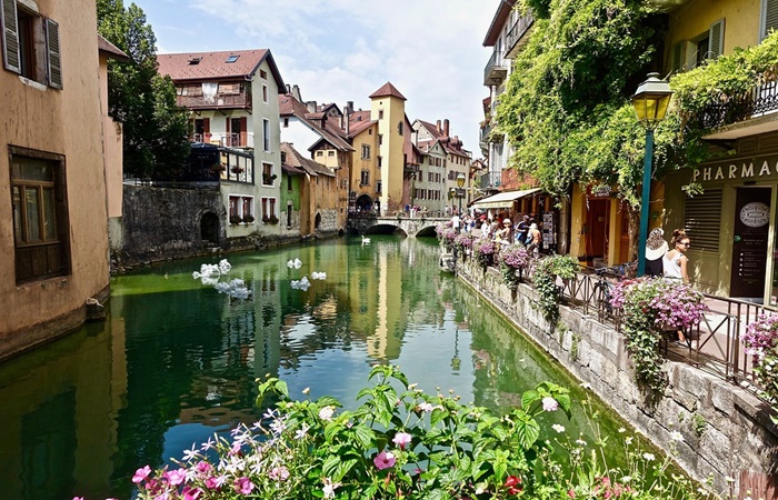 Canales de Annecy (Francia) Ciudades pequeñas de Europa: Annecy