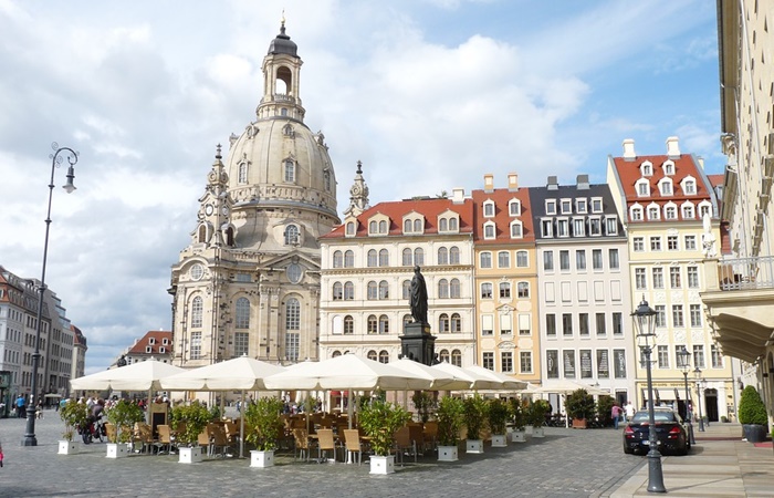 Frauenkirche, Plaza Neumarkt Ciudades pequeñas de Europa: Dresde