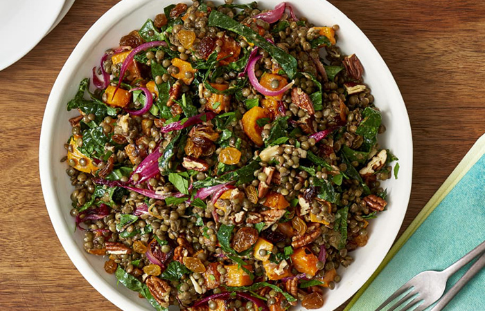 Ensalada de lentejas para un menú semanal para el verano ensalada de lentejas