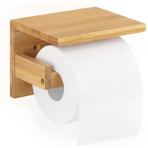 decoración con bambú: portarrollos