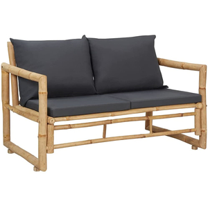 decorar con bambú: sofá