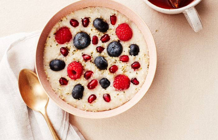 Receta de porridge Porridge con frutos rojos