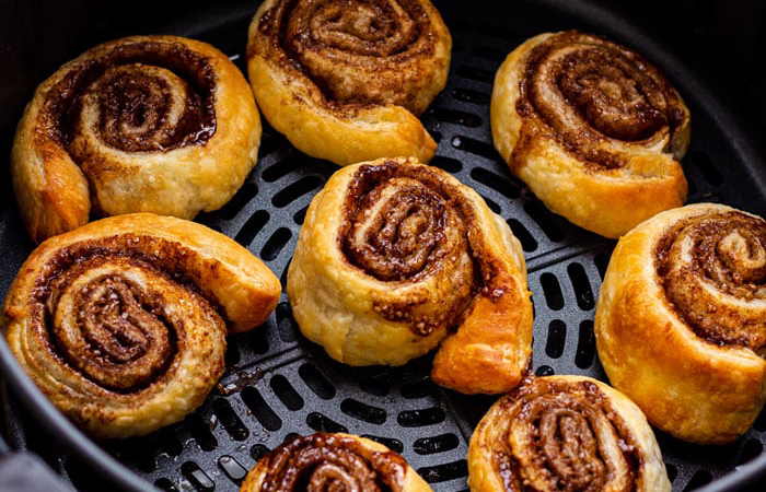 receta de rollos de canela en freidora de aire Rollos de canela en freidora de aire