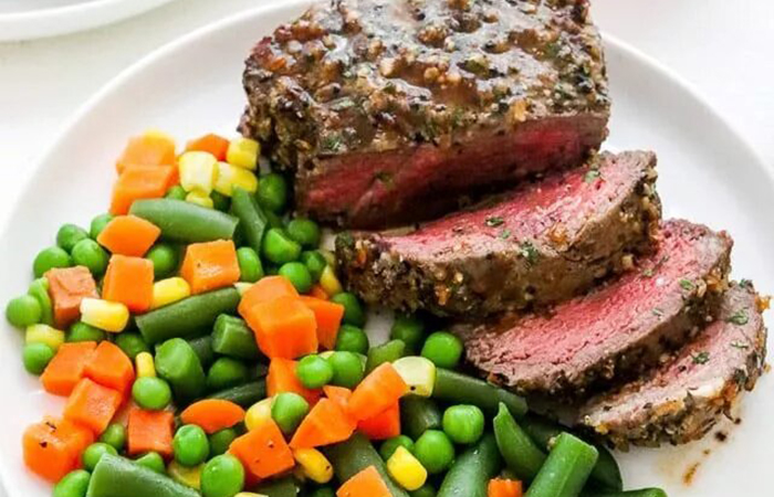 Receta Steak New York recetas saladas con freidora de aire: Steak en freidora sin aceite
