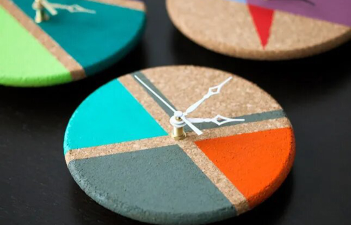 relojes de corcho para regalar manualidades para regalar: reloj de pared
