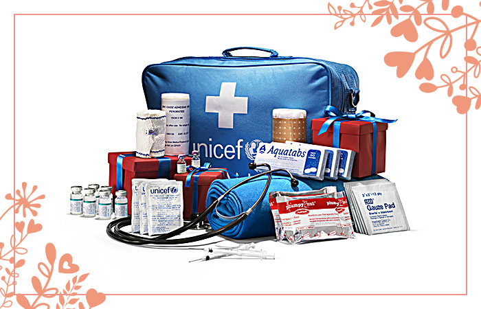 Pack solidario de UNICEF Regalo Azul Día de la Madre: suministros