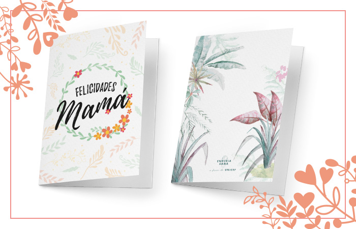 tarjetas de UNICEF para regalar el día de la madre Regalo Azul Día de la Madre: personaliza tu tarjeta