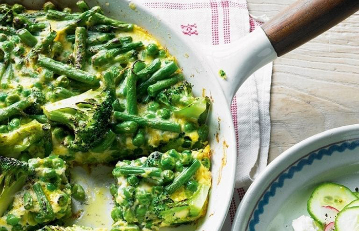 Receta de frittata verde Frittata verde