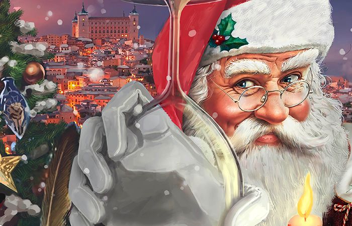 trampantojo de papa noel en museo iluziona Navidad en Iluziona