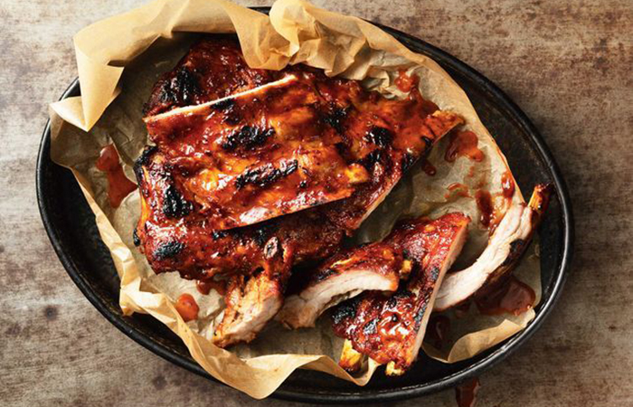 receta de costillas a la barbacoa Aperitivos en barbacoa: costillas de cerdo