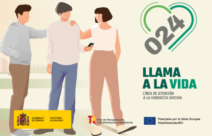 cartel de la línea 024 de atención a la conducta suicida línea 024: cartel