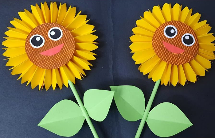 Cómo hacer una manualidad de girasoles con papel Girasoles para el día más feliz del año