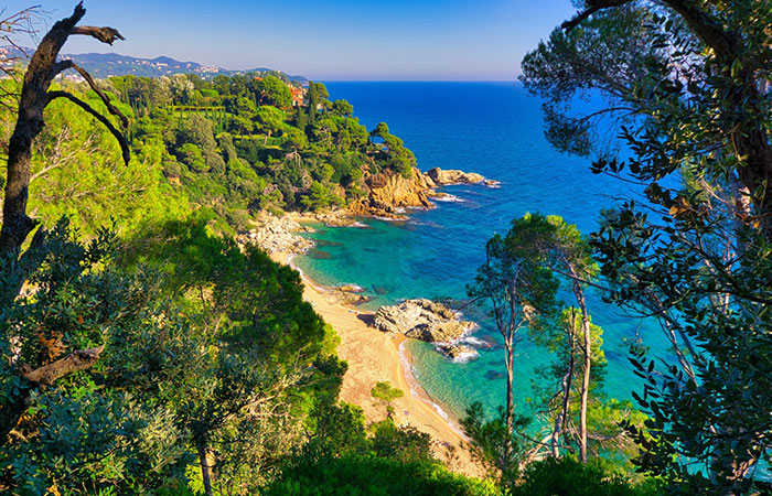 Playa de Santa Cristina en Lloret de Mar, Girona