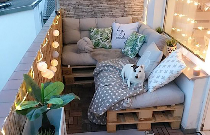 Cómo hacer un sofá con palés para tu terraza Sofá con palés