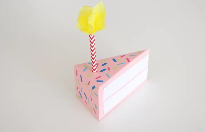 Cómo hacer una caja de regalo con forma de porción de tarta caja de regalo con forma de porción de tarta